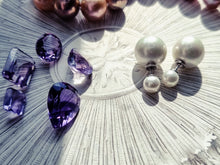 Indlæs billede til gallerivisning "Front to front" Trendy perle ørestikker! Sterling sølv