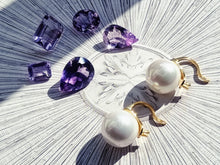 Indlæs billede til gallerivisning Store, stilfulde & klassiske perle creoler! Sterling sølv/forgyldt