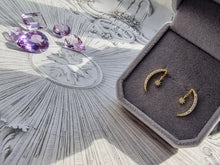 Indlæs billede til gallerivisning HOT! HOT! Halvmåne & stjerne m/sten. "kravler" Sterling sølv