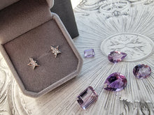 Indlæs billede til gallerivisning !HOT HOT! Halve stjerner ørestikkere m/sten Sterling sølv