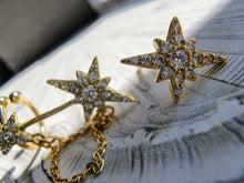 Indlæs billede til gallerivisning NYESTE MODE! Ørestikker & earcuff stjerne m/sten. Sterling sølv