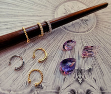 Indlæs billede til gallerivisning Mix & match! Earcuff med sten. Sterling sølv/guldbelagt