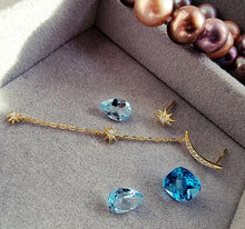 Indlæs billede til gallerivisning Super HOTTE mix & match øretråd, måne & stjerner Sterling sølv/guldbelagt