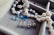 Indlæs billede til gallerivisning Flotte kugle ørestikkere Sterling sølv