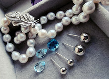 Indlæs billede til gallerivisning Flotte kugle ørestikkere Sterling sølv