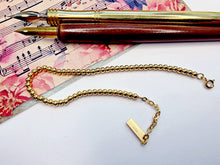 Indlæs billede til gallerivisning Kugle armbånd Sterling sølv/guldbelagt