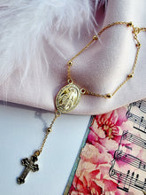 Indlæs billede til gallerivisning Smukt rosenkrans insp. armbånd! Sterling sølv/guldbelagt.