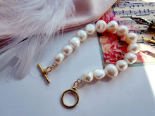 Indlæs billede til gallerivisning Ferskvands perle armbånd Sterling sølv/guldbelagt