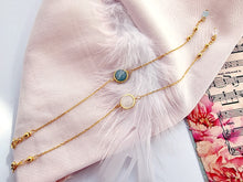 Indlæs billede til gallerivisning Armbånd med krystal Sterling sølv/guldbelagt