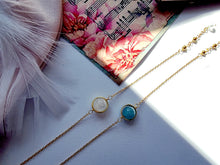 Indlæs billede til gallerivisning Armbånd med krystal Sterling sølv/guldbelagt