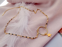 Indlæs billede til gallerivisning Choker med stjerne. Sterling sølv/guldbelagt