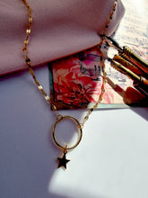 Indlæs billede til gallerivisning Choker med stjerne. Sterling sølv/guldbelagt