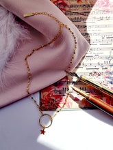 Indlæs billede til gallerivisning Choker med stjerne. Sterling sølv/guldbelagt