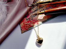 Indlæs billede til gallerivisning Hjerte halskæde Sterling sølv/guldbelagt