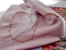 Indlæs billede til gallerivisning Choker halskæde med små kugler Sterling sølv/guldbelagt