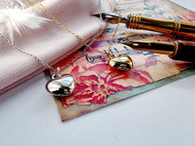 Indlæs billede til gallerivisning Hjerte halskæde Sterling sølv/guldbelagt