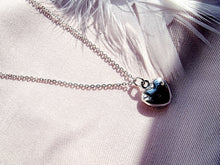 Indlæs billede til gallerivisning Hjerte halskæde Sterling sølv/guldbelagt