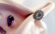 Indlæs billede til gallerivisning Smuk håndlavet smuk statement ring med facetslebet topas!