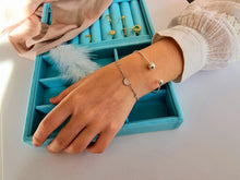 Indlæs billede til gallerivisning Måne & stjerne armbånd med funklende sten! Sterling sølv