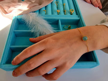 Indlæs billede til gallerivisning Armbånd med krystal Sterling sølv/guldbelagt