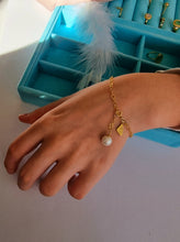 Indlæs billede til gallerivisning Smukt perle armbånd Sterling sølv/guldbelagt
