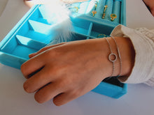 Indlæs billede til gallerivisning Dobbelt armbånd med sten Sterling sølv