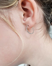 Indlæs billede til gallerivisning Creoler twisted look Sterling sølv