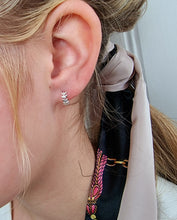 Indlæs billede til gallerivisning Minimalistiske creoler med blade Sterling sølv