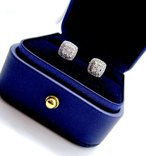 Indlæs billede til gallerivisning Firkantede diamant ørestikkere