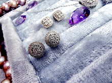 Indlæs billede til gallerivisning Runde diamant ørestikkere