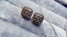 Indlæs billede til gallerivisning Firkantede diamant ørestikkere