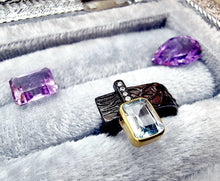 Indlæs billede til gallerivisning Smuk håndlavet ring med facetslebet topas! UNIKUM