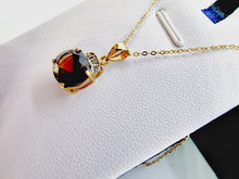 Indlæs billede til gallerivisning 10 karat guld vedhæng røg kvarts & diamanter