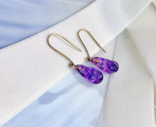 Indlæs billede til gallerivisning 10 karat guld ametyst snoede model
