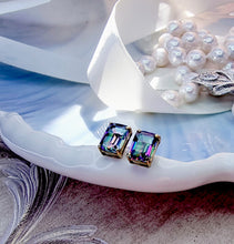 Indlæs billede til gallerivisning 10 karat guld firkantede mystisk topas