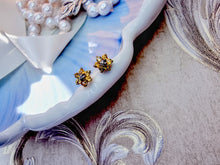 Indlæs billede til gallerivisning 10 karat guld blomster med citrin & diamant