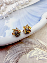 Indlæs billede til gallerivisning 10 karat guld blomster med citrin & diamant