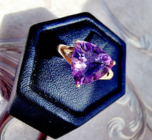 Indlæs billede til gallerivisning 3.5Ct ametyst med diamanter 10 karat guld