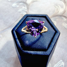 Indlæs billede til gallerivisning 3.5Ct ametyst med diamanter 10 karat guld
