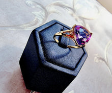 Indlæs billede til gallerivisning 3.5Ct ametyst med diamanter 10 karat guld