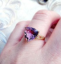 Indlæs billede til gallerivisning 3.5Ct ametyst med diamanter 10 karat guld