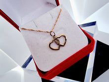 Indlæs billede til gallerivisning Dobbelthjerte vedhæng 18 karat guld