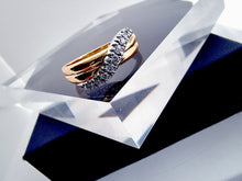 Indlæs billede til gallerivisning Bred 18 karat guld diamant ring 0.20 carat
