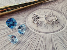 Indlæs billede til gallerivisning Minimalistiske creoler med blade Sterling sølv