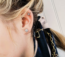 Indlæs billede til gallerivisning HOT! HOT! Fede earcuff med glitterende sten! Sterling sølv
